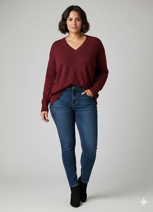 Светр джемпер вʼязаний кофта батал plus size