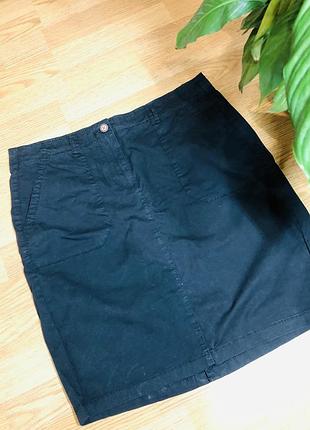 Спідниця жіноча пряма з карманами темно синя tom tailer