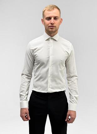 Айвори мужская рубашка приталенная (s, m, l, xl, xxl)