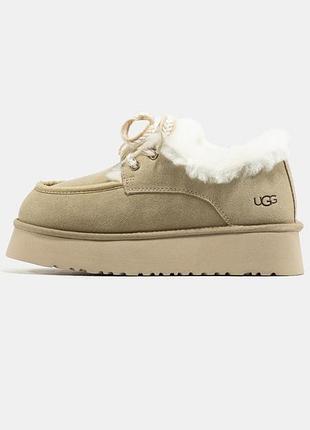 Жіночі черевики ugg funkette boots в кольорі beige