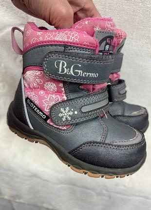 Зимние термо ботинки b&g 24 размер 16 см стелька