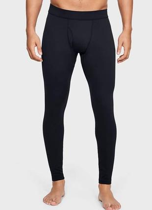 Мужские черные тайтсы термобелье  under armour packaged base 2.0 legging /13423/