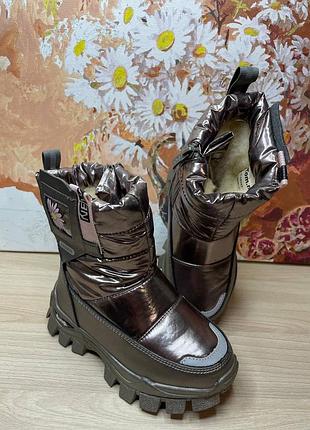 Зимові дуті черевички для дівчинки 👧