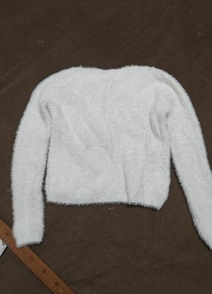 Пушистая кофта травка для девочки 8-9 р