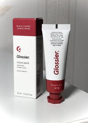 Кремові рум‘яна glossier cloud paint gel cream blush відтінок black cherry 10 ml. оригінал
