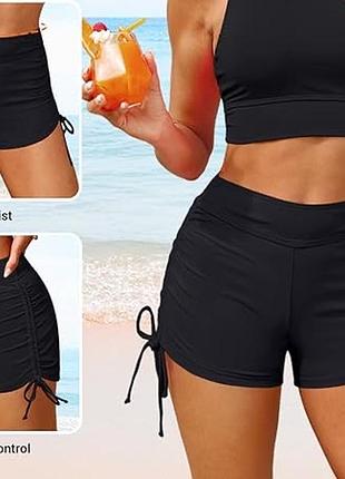 22 розмір чорні купальні шортами шорти низ від купальнику трусики труси шортами батал великий розмір висока посадка