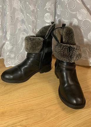 Ботинки кожа цигейка овчина нубук замша