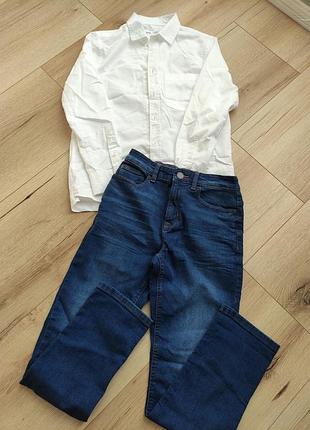 Рубашка зара и джинсы некст