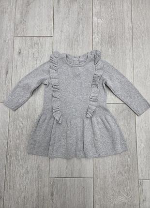 Детское платье, платье для девочки, стильное, теплое на 2-3 года