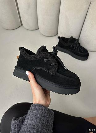 Жіночі черевики сноубудси зимові замша на хутрі