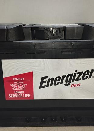 Energizer plus акумулятор 60ah 540a l+ (лівий +)