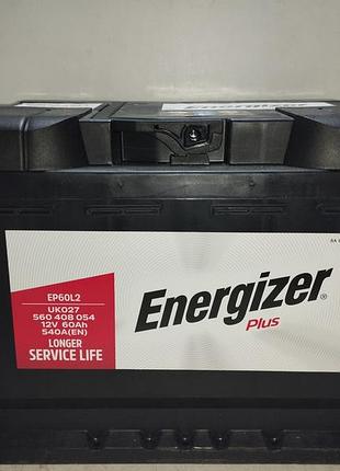 Energizer plus акумулятор 60ah 540a r+ (правий +)