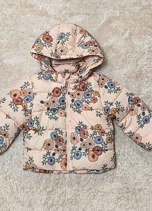 Куртка теплая h&amp;m на 9-12 месяцев