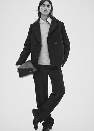 Короткий бушлат чорний h&m розмір xxl