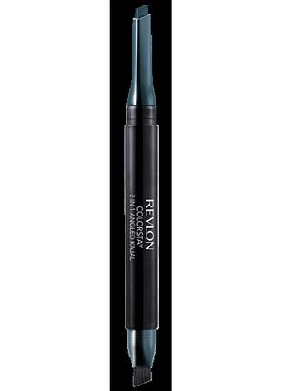 Revlon colorstay 2 in 1 angled kajal (soft w/p kajal + pro liner brush) - 103 evergreen
