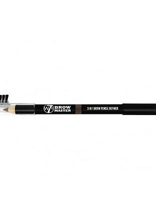 W7 brow master 3 in 1 pencil 1g - bmp brown