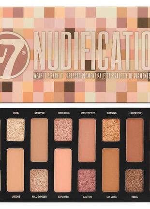 W7 nudification pressed pigment palette