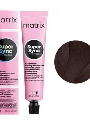 Matrix super sync pre-bonded 90ml (gold & copper & red collection) - 4br шатен коричнево-червоний