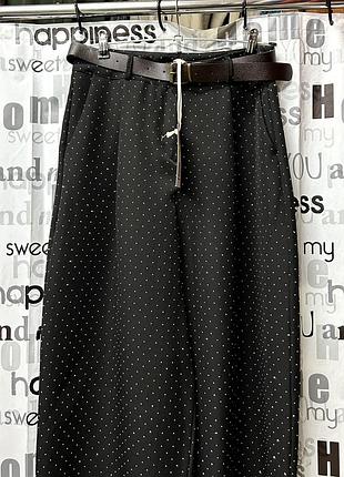 Ябрюки женские чёрные нарядные, баги, свободный крой. италия