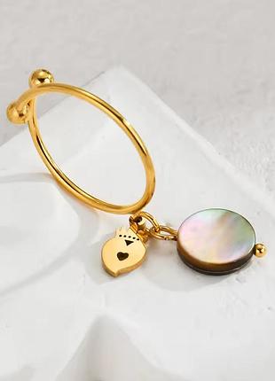 Кольцо с подвесками нержавеющая сталь stainless steel