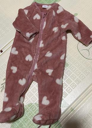 Флісовий чоловічок для дівчинки, next, 62 розмір
