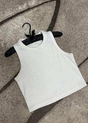 Топ в рубчик білий