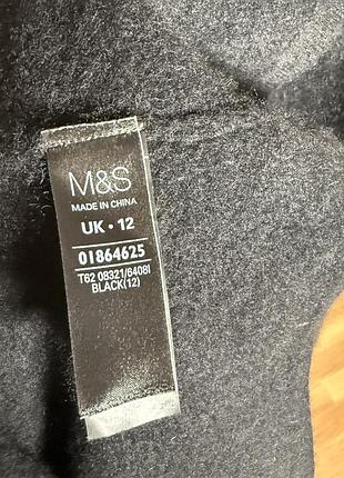 Marks and spencer черный кашемировый свитер на молнии р.m 5