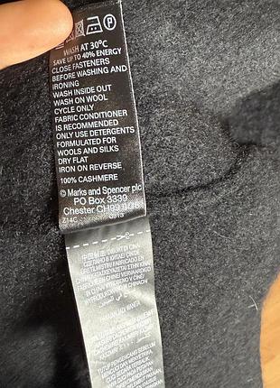 Marks and spencer черный кашемировый свитер на молнии р.m 3
