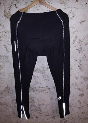 Велоштаны на флисе черные с памперсом велолосины crossware с начесом xxl