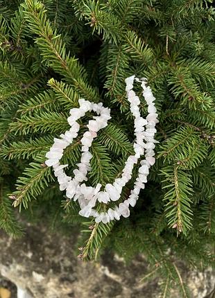 Намисто з натурального рожевого кварцу 💗