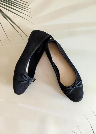 Черные балетки под замшу от papaya