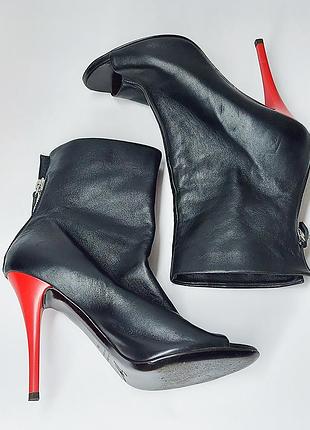Відкриті шкіряні ботильйони giuseppe zanotti 38