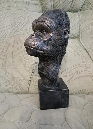 Декоративная статуэтка, бюст обезьяны, гориллы