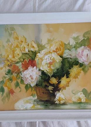 Картина маслом цветы