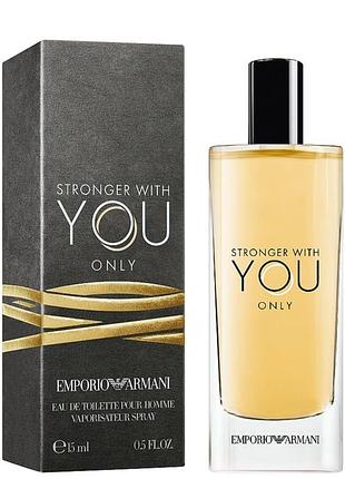 Armani stronger with you фужерно-древесная туалетная вода для мужчин миниатюра 15 мл