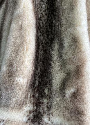 Шуба жіноча с арктичної норки камуфльована під рись.