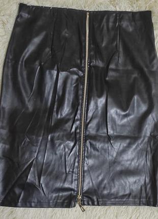 Кожаная юбка юбка батал
