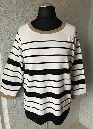 Чудесная, женская кофточка, свитер, джемпер в полоску.