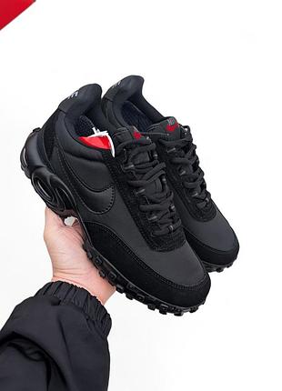 Мужские термо кроссовки nike air max vaffle черные ❄️