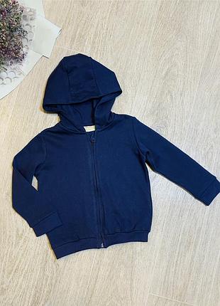 Дитяча базова темно-синя спортивна кофта на флісі для хлопчика lupilu