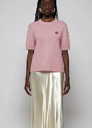 Loewe рожевий светр з короткими рукавами