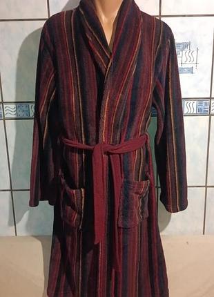Флисовый халат в полоску