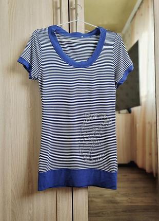 Футболка морячка с дельфином и якорем, размер m-l/46-48