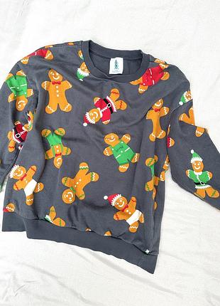 Стильний жіночий різдвяний светр із фігуркою пряникового чоловічка від george