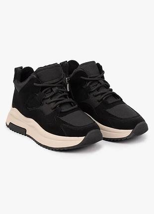 Ботинки женские кожа/замш черные 191909 allsy турция