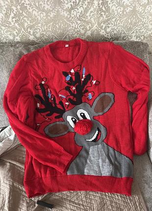 Тепла новорічна кофта , нова в коробці
