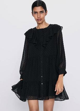Красива вільна чорна  сукня zara