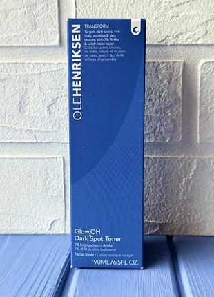 Olehenriksen transform glow 2oh dark spot toner тонік для шкіри проти темних плям 190мл