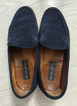 Стильные замшевые лоферы fabio borrrelli, 44 размер