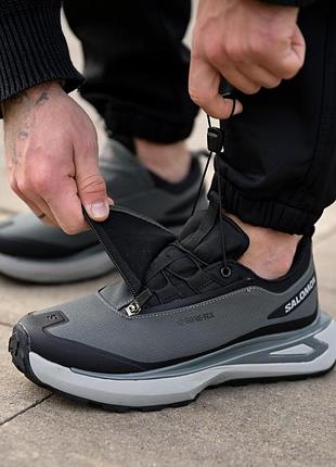 Зимние термо кроссовки salomon grey